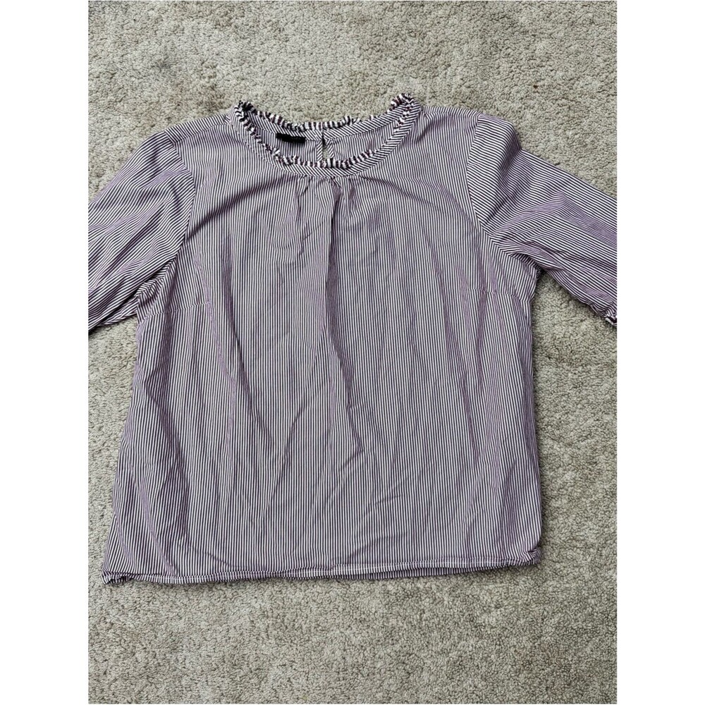 Talbots Woman’s Striped Ruffle Neck Women’s Top- XL Petite